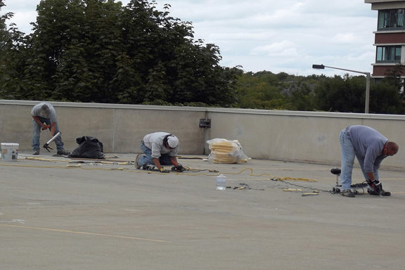 Parking Deck Sealant Replacement - Buffalo Grove, IL | Commercial | Retail |  Caulking Nashville | Caulking Indianapolis | Caulking Milwaukee | Pittsburgh | Contractor | Professional | Concrete | Balcony Restoration | Balcony Repair |  Oak Brook | Dakota Evans