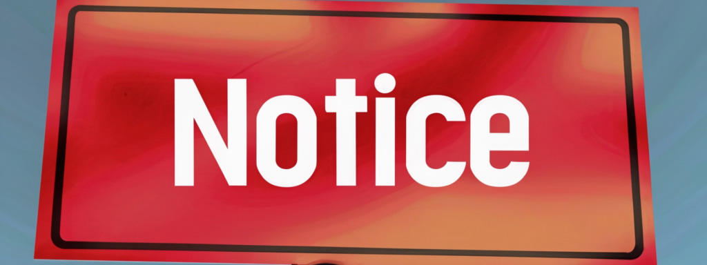 Notice banner